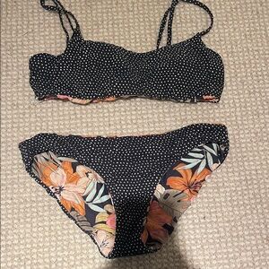 Billabong Black and Floral Bikini
